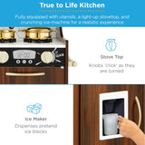 31.5" Best Choice Products Wooden Play Kitchen – 11 Accessories, Ice Dispenser & Chalkboard