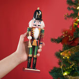 12" Wooden Nutcracker Soldier – Sword, Movable Jaw & Gift Box