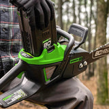 Greenworks 80V 18-Inch Cordless Chainsaw Kit – Battery Powered Chainsaw with 4Ah Battery, Charger, Case &amp; Extra Chains