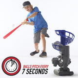 Franklin Sports MLB Electronic Adjustable Kids’ Baseball Pitching Machine with 6 AERO-STRIKE Balls