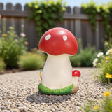 Mainstays 10.5" Red Mushroom House Garden Statue, Resin Fairy Cottage Outdoor Décor