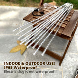 Christmas LED Meteor Shower Rain Lights, 540 LEDs, 10 × 20" Waterproof Cascading Tube Lights