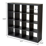 Better Homes & Gardens 16 Cube Modern Bookshelf Storage Organizer