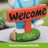 Mainstays 11.5" Welcome Bunny Garden Statue, Resin Easter Rabbit Décor