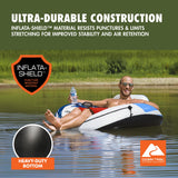 Ozark Trail Rapid Rider Single River Tube 48" with Mesh Seat, Backrest & Cup Holder