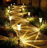 10 Pack Solar Pathway Lights – Crystal-style LED Garden Lights