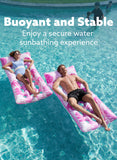 Joyfy Inflatable Pool Float Lounger with Headrest, Foot Rest & Cup Holders, Floating Pool Raft