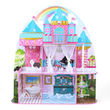 Olivia’s Little World Princess Castle Wooden Dollhouse for 12" Dolls with Furniture