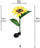 2 Pack Solar Sunflower Garden Lights – Waterproof LED Decorative Stake Lights