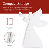 2-Pack 36" Best Choice Products Christmas Angel Yard Decorations – PVC Silhouettes with 4 Stakes