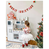 KidKraft Uptown Wooden Play Kitchen – White Modern Pretend Kitchen with Appliances & Toy Phone