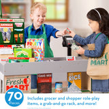 70-Piece Melissa & Doug Fresh Mart Grocery Store Companion Set – Play Food, Apron, Money, Coupons & Shopping Accessories
