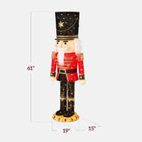 Best Choice Products 5FT Lighted Christmas Nutcracker Pop-Up Decoration with 150 LED Lights
