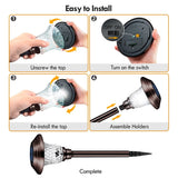 8 Pack Solar Pathway Lights – 16 lm LED Landscape Lights