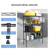 4-Tier Metal Wire Shelving Rack – Heavy-Duty Adjustable Storage Shelf