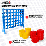 Hasbro Giant Connect 4 Outdoor Lawn Game by EastPoint Sports, 49" Tall with 42 Discs
