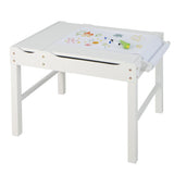 Costway Kids’ Multi-Activity Play Table – Reversible Block Surface, Study Desk, Storage & Paper Roll