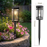 DAMAYCA 8 Pack Solar Pathway Lights – Warm White LED Landscape Lighting