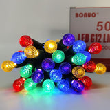 BONUO 16 ft Battery-Operated Christmas Lights, 50 LED G12 Berry String Lights with Remote