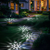 Gigalumi 12 Pack Solar Pathway Lights – 6000 K Cool White LED Landscape Lights