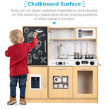 31.5" Best Choice Products Wooden Play Kitchen – 11 Accessories, Ice Dispenser & Chalkboard