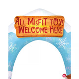 9 ft. 5" Light-Up Rudolph and Santa Christmas Archway Inflatable with Projector Effect