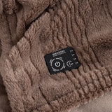 50" × 60" Berkshire Life Heated Faux Fur Throw – 4 Heat Settings, Reversible