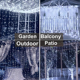 USB Window Curtain Fairy Lights, 9.8 ft x 9.8 ft 300 LED Curtain Lights with Remote Control