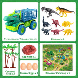 Lucky Doug Dinosaur Transport Truck Toy Set with 26 Figures & Play Mat