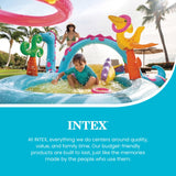 Intex Dinoland Play Center Inflatable Kiddie Pool with Water Slide, Sprayer & Games, 11 ft x 7.5 ft x 44 in
