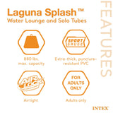 Intex Laguna Splash Island Water Raft, 2 Detachable Tubes Inflatable Float Mesh