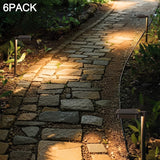 Leonlite 6 Pack Solar Pathway Lights – 120 lm LED Landscape Lights