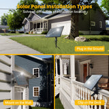 DAYBETTER 100 ft Solar Outdoor String Lights with 50 ST38 Shatterproof LED Bulbs, USB & Solar Powered Patio Lights