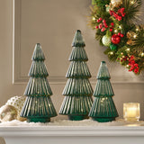 Member’s Mark 3-Piece Rotating Pre-Lit Shimmering Glass Tree Set with Timer