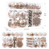 52-Count Shatterproof Christmas Ornaments with Preinstalled Hanging Strings and Gift Box