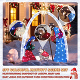 5 ft Lighted Nativity Scene Outdoor Christmas Decoration with 150 Warm White LED Lights