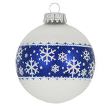 Set of 8 Seamless Glass Christmas Tree Ornaments, 2.63-Inch Solid-Color Xmas Baubles