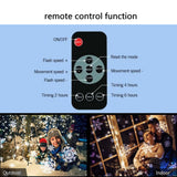 Dual-Head Christmas Snowflake Projector Lights with Remote Control, 2/4/6-Hour Timer & Mounting Accessories