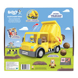 Bluey Dump Truck Playset – Exclusive 2.5" Hard-Hat Bluey & Muddy Bingo, Tilting Bed