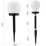 4 Pack Solar Globe Pathway Lights – LED Solar Powered Round Ball Garden Stake Lights