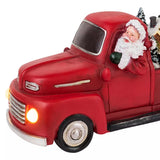 Mr. Christmas 10.5" Animated Santa Red Truck with LED Headlights, 8 Christmas Carols & Timer