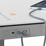 Tresanti Geller 47.3" Electric Standing Desk, Adjustable Height Glass Top Computer Desk