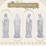 30" Virgin Mary Garden Statue, Weather-Resistant MgO Religious Sculpture with Stone Finish