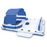 Bestway 6-Person Inflatable Party Island, Floating Raft with Shade & Cooler Bag