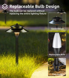 SUNVIE 4 Pack Low Voltage LED Pathway Lights – 150 lm 3 W Landscape Lighting