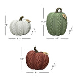 Member’s Mark Decorative Cable-Knit Harvest Pumpkins, Set of 3