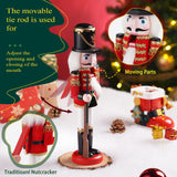 12" Wooden Nutcracker Soldier – Sword, Movable Jaw & Gift Box