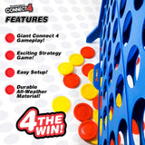 Hasbro Giant Connect 4 Outdoor Lawn Game by EastPoint Sports, 49" Tall with 42 Discs