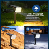 6 Pack 800 lm Solar Spot Lights – 90 LED 4 Lighting Modes Landscape Lights