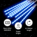 Christmas LED Meteor Shower Rain Lights, 540 LEDs, 10 × 20" Waterproof Cascading Tube Lights